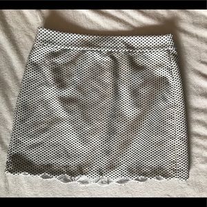 Polka Dot Scalloped Skirt